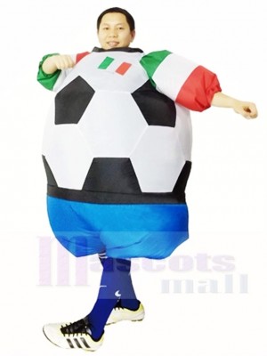 Weltmeisterschaft Italien Fußball Spieler Aufblasbare Halloween Weihnachten Kostüme für Erwachsene