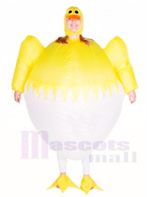 Gelbes Huhn Ei Aufblasbares Halloween Weihnachten Kostüme für Erwachsene
