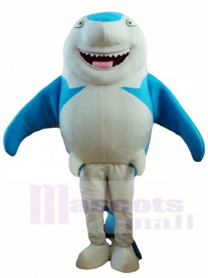 Blaues Lächeln Haifisch Maskottchen kostüm Seefisch Tier ozean