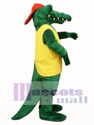 Tuff Gator mit Shirt & Hut Maskottchen Kostüm Erwachsene