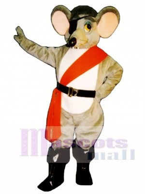 Fluss Ratte mit Augenklappe, Sash & Boots Maskottchen Kostüm Tier
