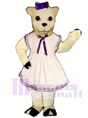 Lamm mit Schürze & Bow Maskottchen Kostüm