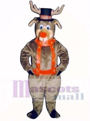 Roscoe Rentier mit Halfter & Hut Maskottchen Kostüm Erwachsene
