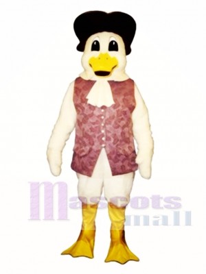 Niedlich Kolonial Ente mit Weste & Hut Maskottchen Kostüm Geflügel 