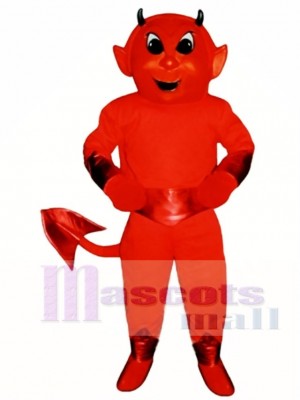 Niedlich rot Teufel Maskottchen Kostüm