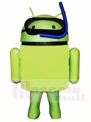 Android mit Schnorchel Maskottchen Kostümen