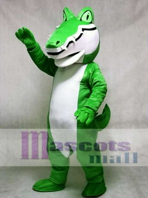 Erwachsenes grünes Alligatorkrokodil Gator Maskottchen Kostüm