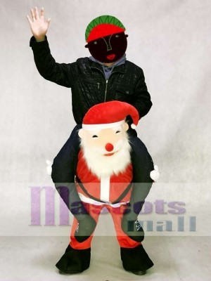 Santa Claus Carry Me Ride Huckepack Weihnachtsmann Maskottchen Kostüm