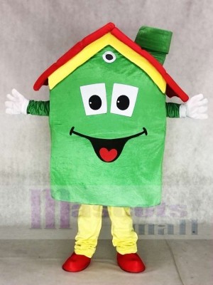 Grundeigentum Agentur Grüne Wohnungs Haus Hypotheken Maskottchen Kostüme