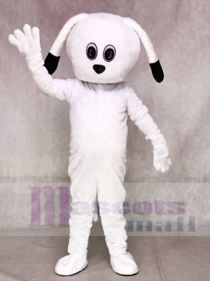 Weiß Hund Maskottchen Adult Kostüme Tier