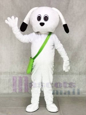 Grüne Tasche Weiß Hund Maskottchen Kostüme Tier