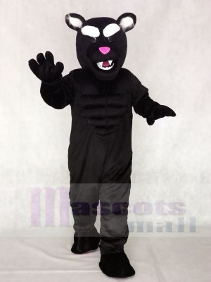 Schwarz Muskel Panther Maskottchen Kostüm Tier