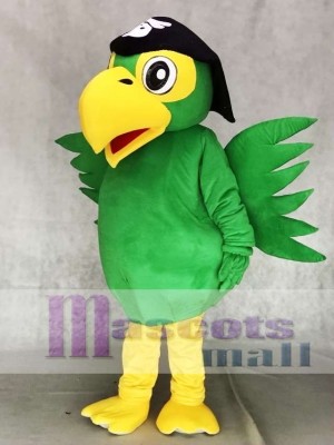 Realistische grüne Piraten Papageien Vogel Maskottchen Kostüme