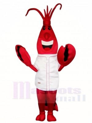 Rote Hummer Maskottchen Kostüme im weißen Hemd Meer Tier