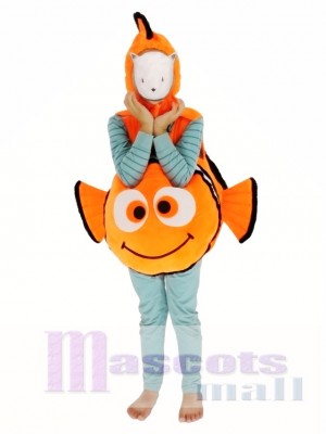 Kind Halloween Clownfisch Trag mich Maskottchen-Kostüm
