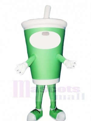 Grün Kaffee Tasse Flasche Maskottchen Kostüme trinken