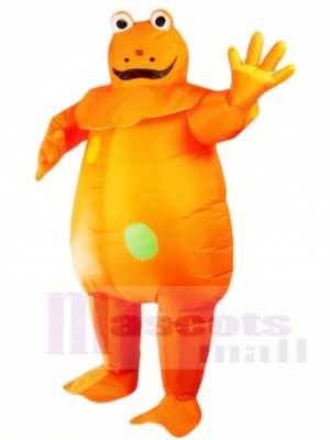 Orange Frosch aufblasbare Halloween Weihnachts kostüme für Erwachsene