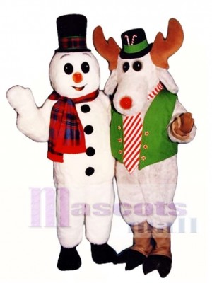 Süßes Pfefferminz Mousse mit Lite-up Nase & Hut Maskottchen Kostüm Weihnachten Xmas 