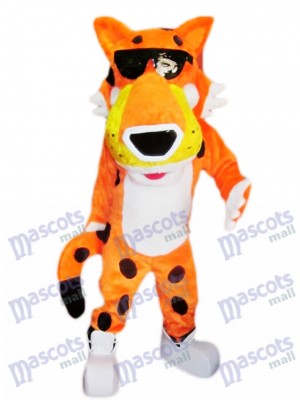Orange Chester Gepard Maskottchen Kostüm Tier