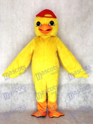 Erwachsene Niedliches gelbes Küken Maskottchen Kostüm mit Red Hat Tier