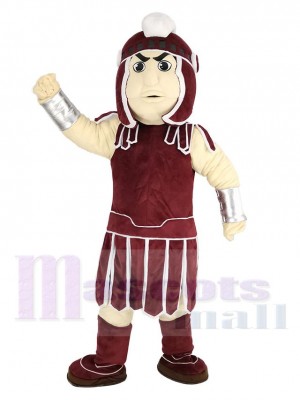 Dunkelrot Spartanischer Trojanischer Ritter Sparty Maskottchen Kostüm