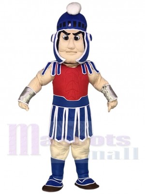 Blauer Spartaner Trojaner Ritter Sparty mit roter Brust Maskottchen Kostüme