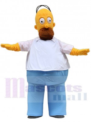 Homer Jay Simpson Maskottchen-Kostüm Die Simpsons Karikatur