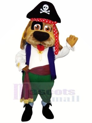 Pirat Braun Hund Maskottchen Kostüme Karikatur