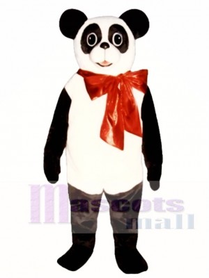 Niedlich Weihnachten Panda mit Bow Maskottchen Kostüm Tier
