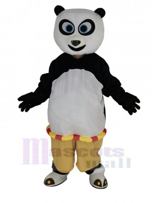 Kung Fu Panda mit Blau Augen Maskottchen Kostüm Erwachsene