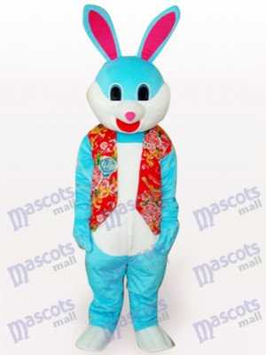 Bunten Bunny Rabbit Short Plüsch Maskottchen Kostüm für Erwachsene