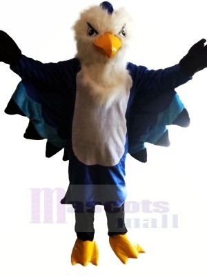Heftig Blau Adler Maskottchen Kostüme Karikatur
