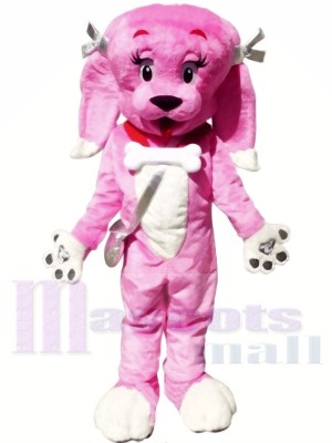 Süß Rosa Hund Maskottchen Kostüme Tier