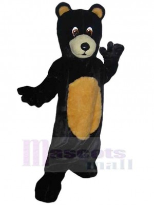 Braunbauch-Schwarzbär Maskottchen-Kostüm Für Erwachsene Maskottchen-Köpfe