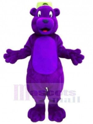 Intelligenter purpurroter Bär Maskottchen-Kostüm Für Erwachsene Maskottchen-Köpfe