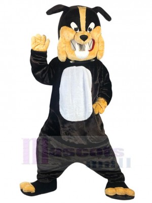 Braun und Schwarz Bulldogge Hund Maskottchen-Kostüm Tier