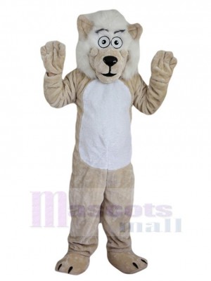 Beige Löwe Maskottchen-Kostüm Tier