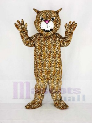 Süß Braun Groß Katze Leopard Maskottchen Kostüm Karikatur