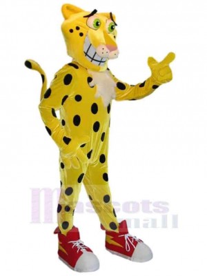 Lustiger gelber Leopard Maskottchen-Kostüm Für Erwachsene Maskottchen-Köpfe