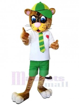 Grünhut-Gepard Maskottchen-Kostüm Für Erwachsen Maskottchen-Köpfe