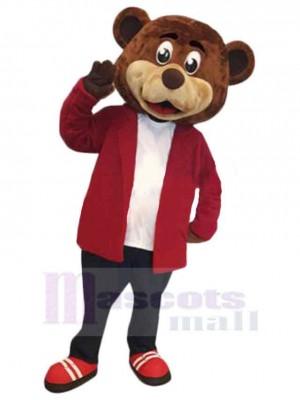 Roter Mantelbär Maskottchen-Kostüm Für Erwachsene Maskottchen-Köpfe
