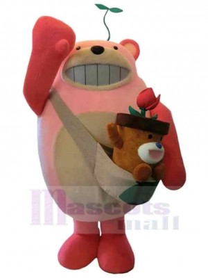 Glücklicher rosa Bär Maskottchen-Kostüm Für Erwachsene Maskottchen-Köpfe