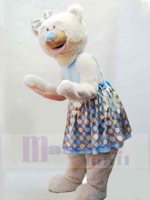 Beigefarbener Teddybär Maskottchen-Kostüm Tier
