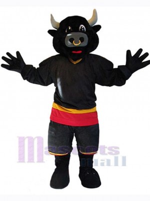 Schwarz Stier Maskottchen-Kostüm Tier