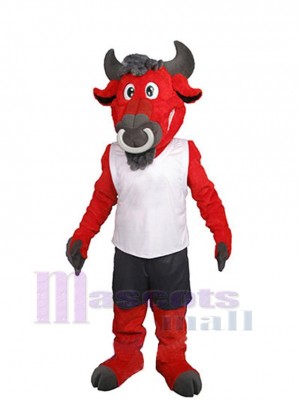 Rot Stier Maskottchen-Kostüm Tier