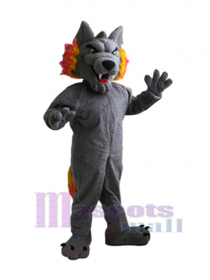 Wilder grauer Wolf Maskottchen-Kostüm Tier
