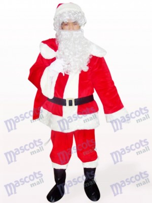 Weihnachten Xmas Red Santa offenes Gesicht Maskottchen Kostüm