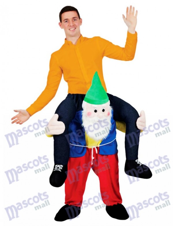 Zurück Schulter Garten Gnome Carry Me Maskottchen Fahrt Kostüm Hirsch Kostüm Weihnachten lustige Outfit