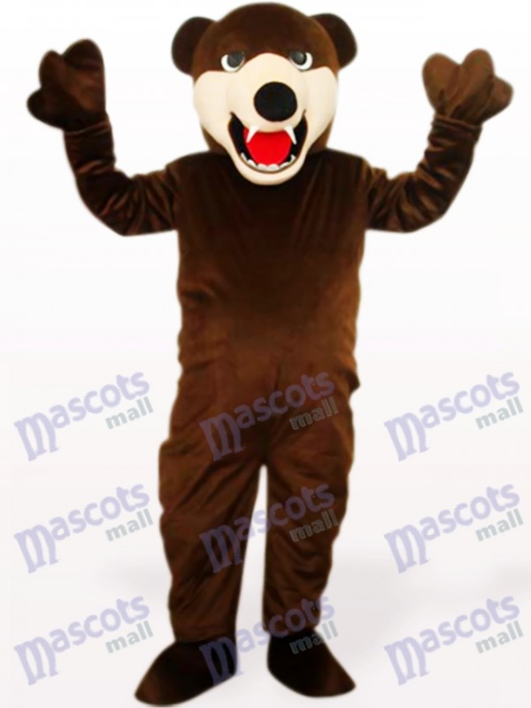Tiefbrauner Bär Tier Maskottchen Kostüm