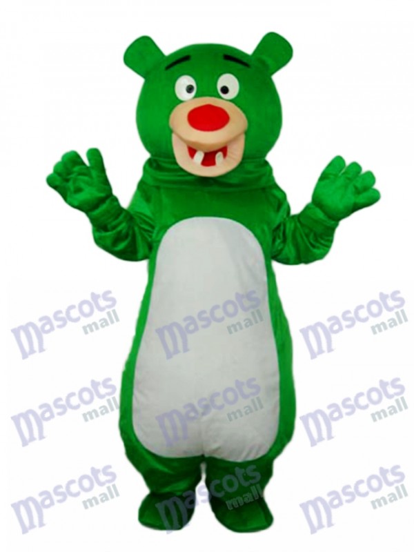 Kurzhaarige grüne Bären Maskottchen Kostüm Tier